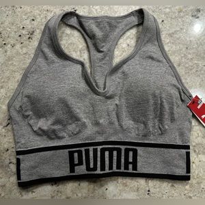 NBW NWT Gray Puma XL Racerback Sports Bra